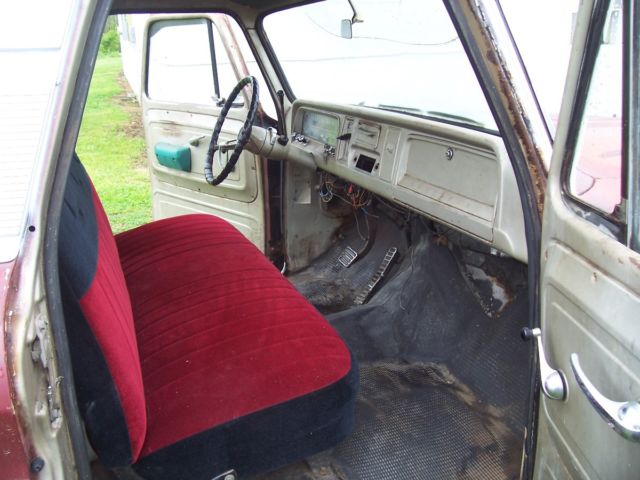 1966 burgandy Chevrolet C-10 truck
