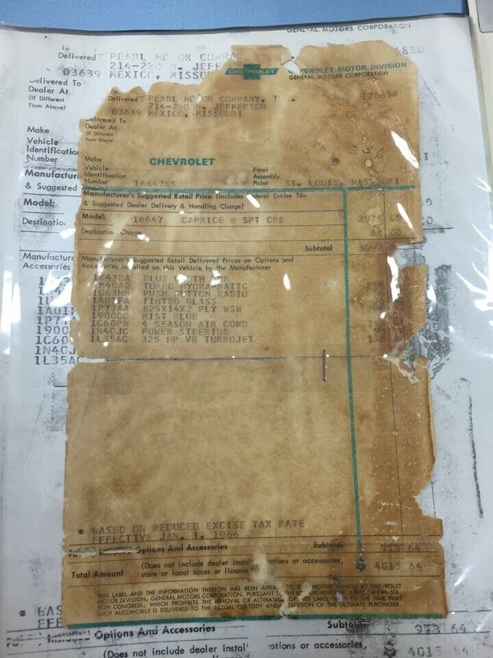 1966 Blue Chevrolet Caprice Coupe