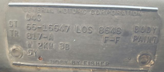 1966 BLUE Chevrolet Capriceold Coupe