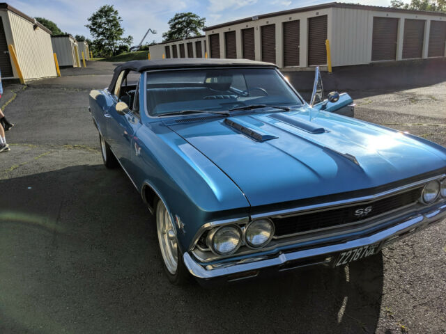 1966 Marina Blue Chevrolet Chevelle Convertible