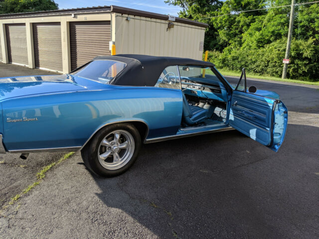 1966 Marina Blue Chevrolet Chevelle Convertible