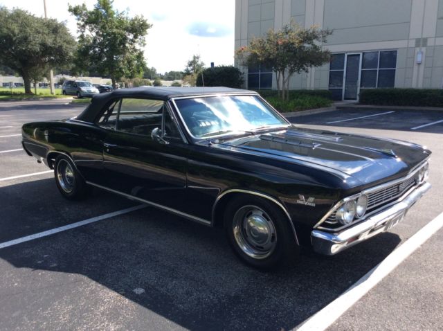 1966 Black Chevrolet Chevelle Convertible
