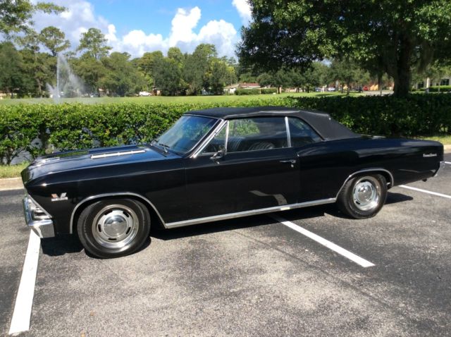 1966 Black Chevrolet Chevelle Convertible