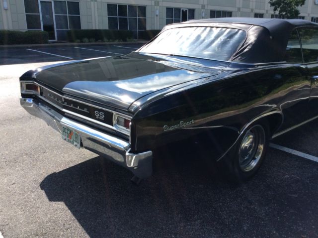 1966 Black Chevrolet Chevelle Convertible