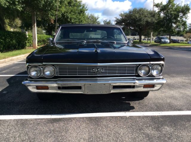 1966 Black Chevrolet Chevelle Convertible