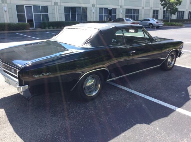 1966 Black Chevrolet Chevelle Convertible