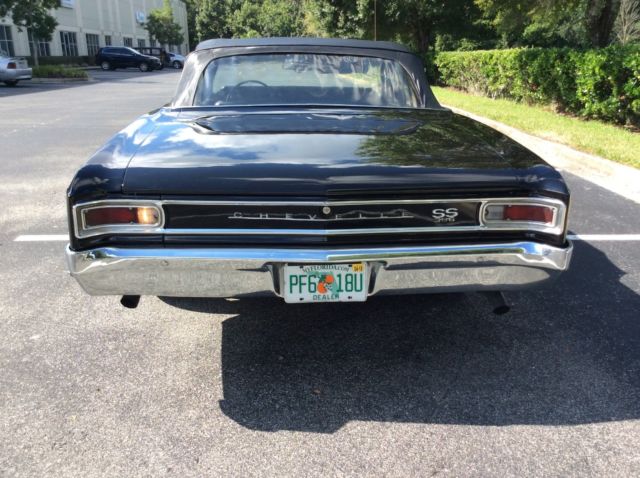 1966 Black Chevrolet Chevelle Convertible