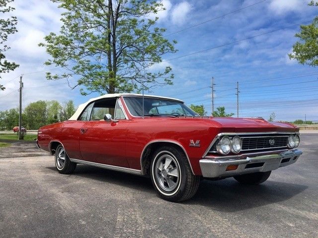 1966 Red Chevrolet Chevelle Convertible