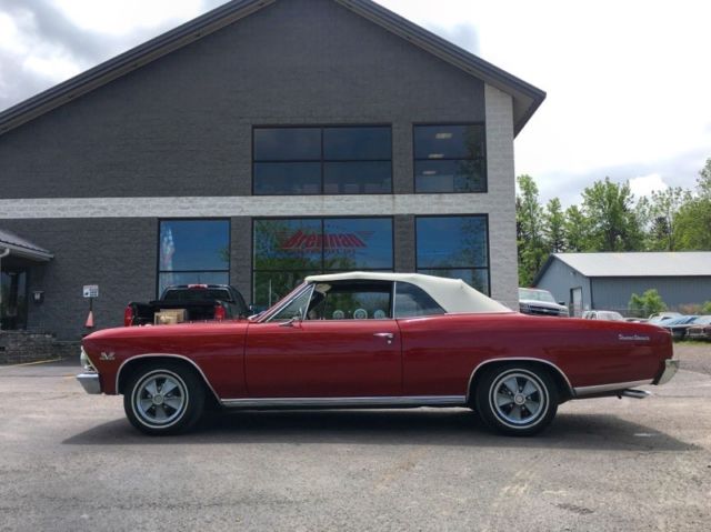 1966 Red Chevrolet Chevelle Convertible