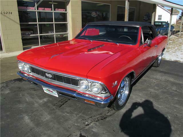1966 Red Chevrolet Chevelle 2 door convertible