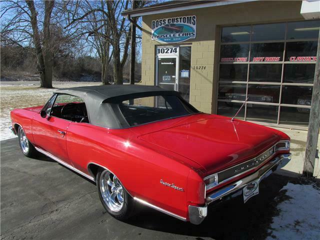 1966 Red Chevrolet Chevelle 2 door convertible