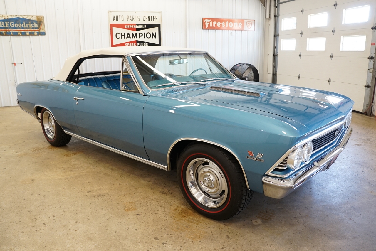 1966 Blue Chevrolet Chevelle Convertible