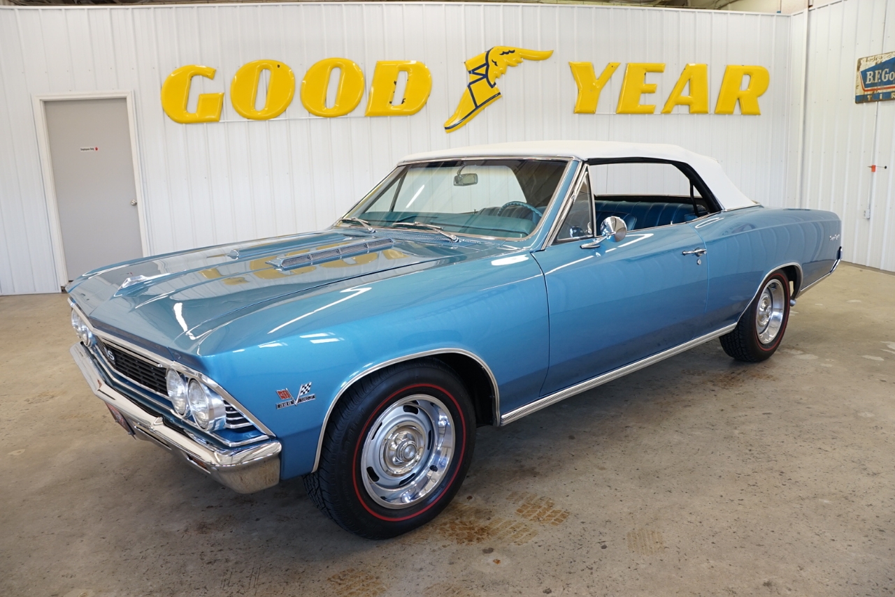 1966 Blue Chevrolet Chevelle Convertible