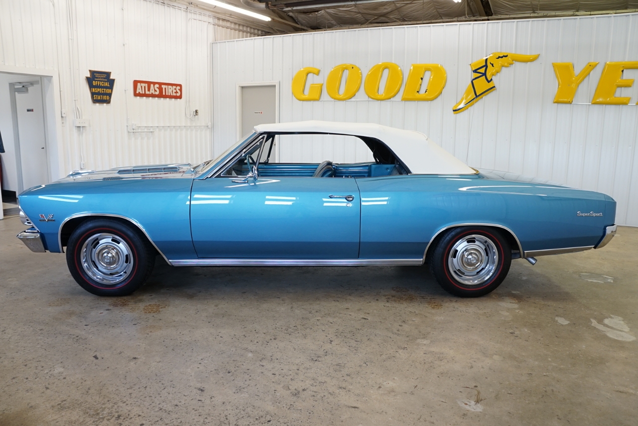1966 Blue Chevrolet Chevelle Convertible