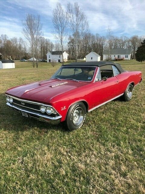 1966 Red Chevrolet Chevelle Convertible