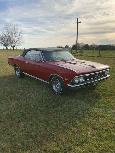 1966 Red Chevrolet Chevelle Convertible