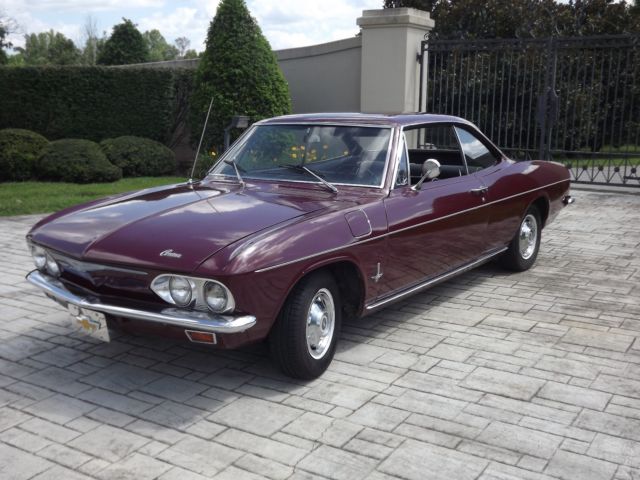 1965 Burgundy Chevrolet Corvair Coupe