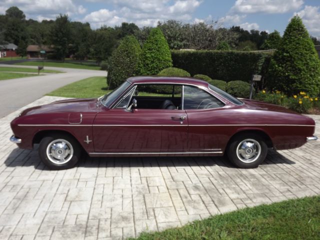 1965 Burgundy Chevrolet Corvair Coupe