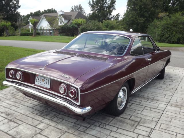 1965 Burgundy Chevrolet Corvair Coupe