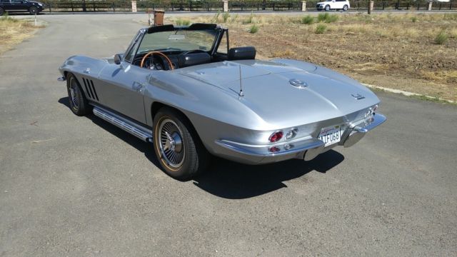 1966 Silver Chevrolet Corvette Convertible