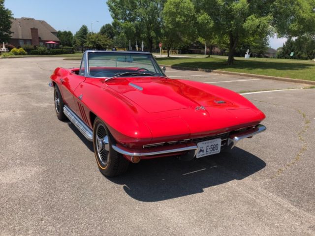 1966 Red Chevrolet Corvette Convertible