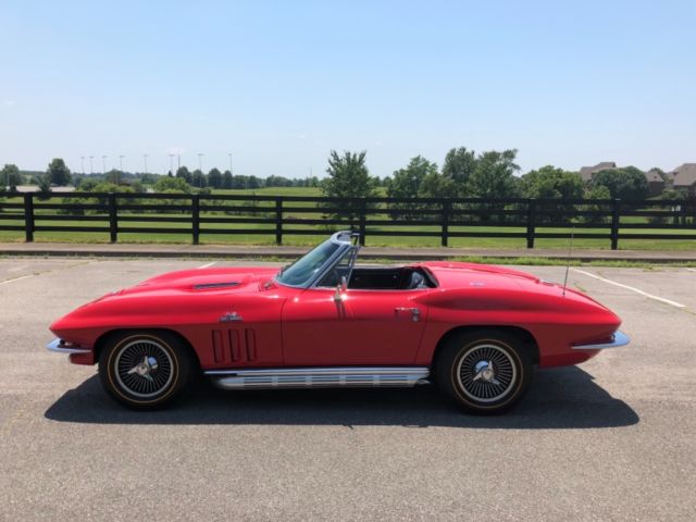 1966 Red Chevrolet Corvette Convertible