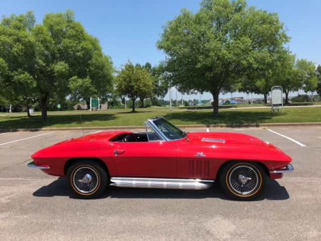 1966 Red Chevrolet Corvette Convertible
