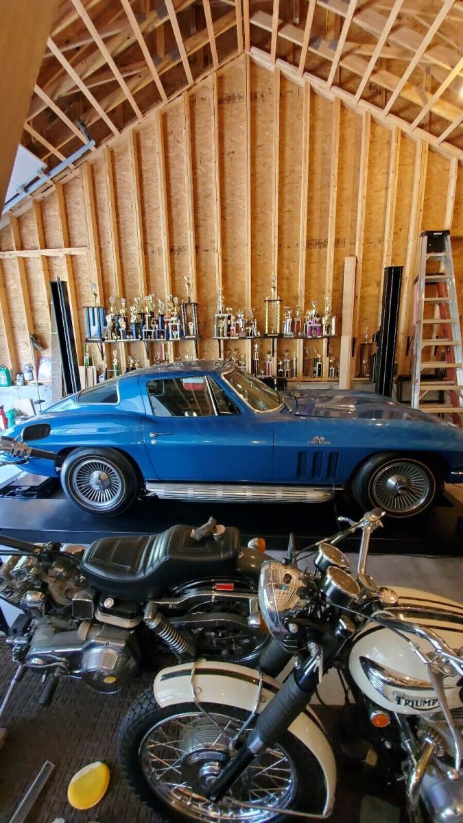 1966 Blue Chevrolet Corvette