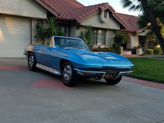 1966 Blue Chevrolet Corvette Convertible