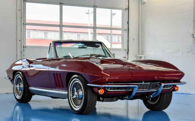 1966 Burgundy Chevrolet Corvette Convertible