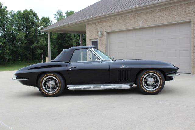 1966 Black Chevrolet Corvette Convertible