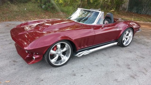 1966 Burgundy Chevrolet Corvette Convertible