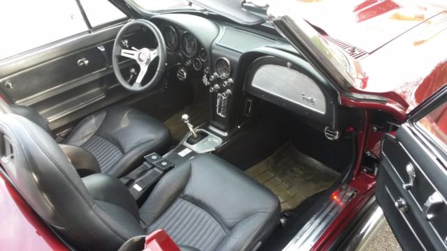 1966 Burgundy Chevrolet Corvette Convertible