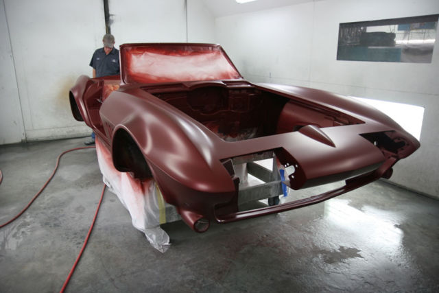 1966 Burgundy Chevrolet Corvette Convertible