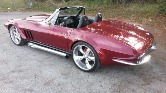 1966 Burgundy Chevrolet Corvette Convertible