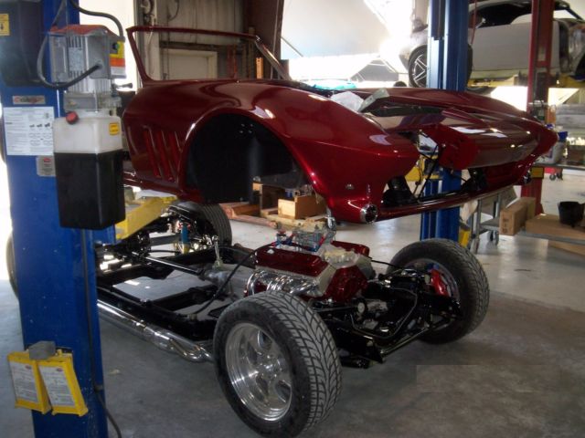 1966 Burgundy Chevrolet Corvette Convertible