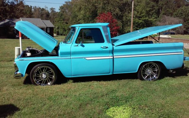 1966 baby blue Chevrolet C-10 Standard Cab Pickup