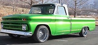1966 Custom Green Chevrolet C-10 Long Bed Truck