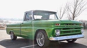 1966 Custom Green Chevrolet C-10 Long Bed Truck