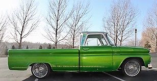1966 Custom Green Chevrolet C-10 Long Bed Truck