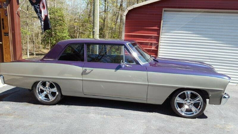 1966 Purple Chevrolet Nova Sedan