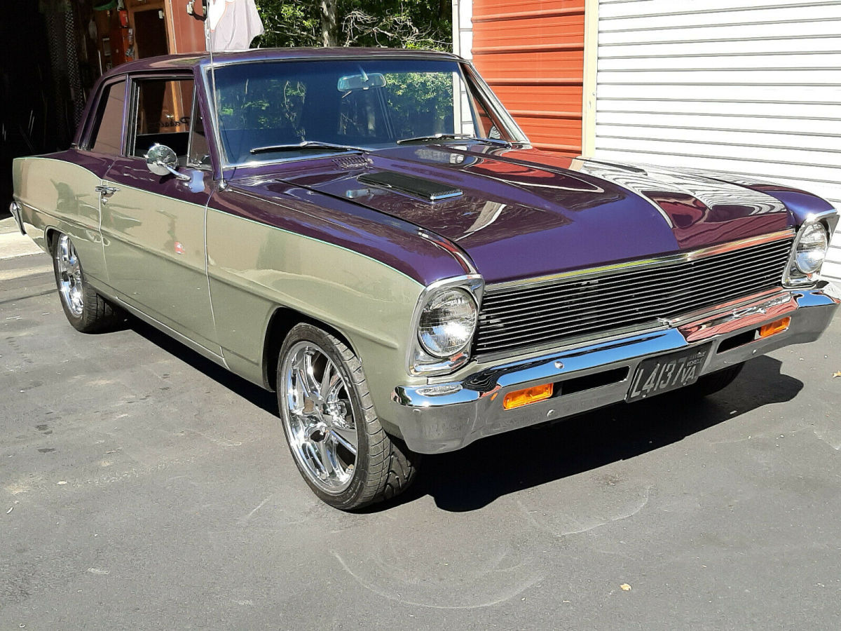 1966 Purple Chevrolet Nova Sedan