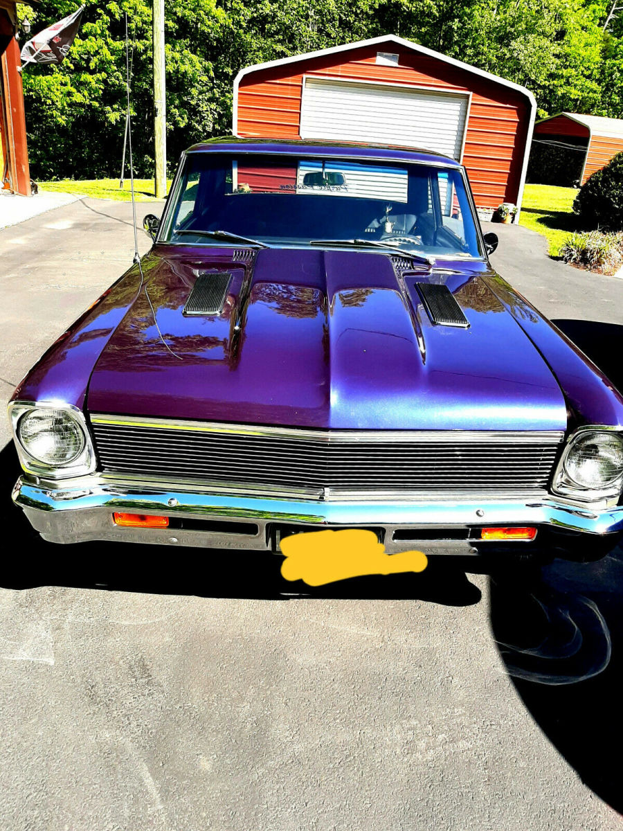 1966 Purple Chevrolet Nova Sedan