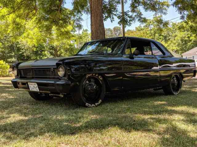 1966 Black Chevrolet Nova Coupe