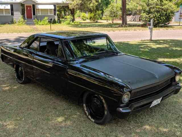 1966 Black Chevrolet Nova Coupe
