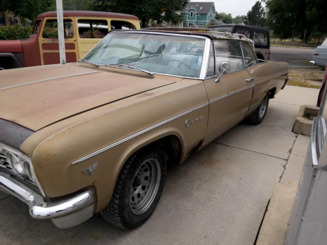 1966 Gold Chevrolet Impala Convertible