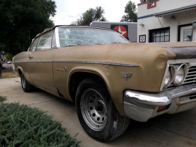 1966 Gold Chevrolet Impala Convertible