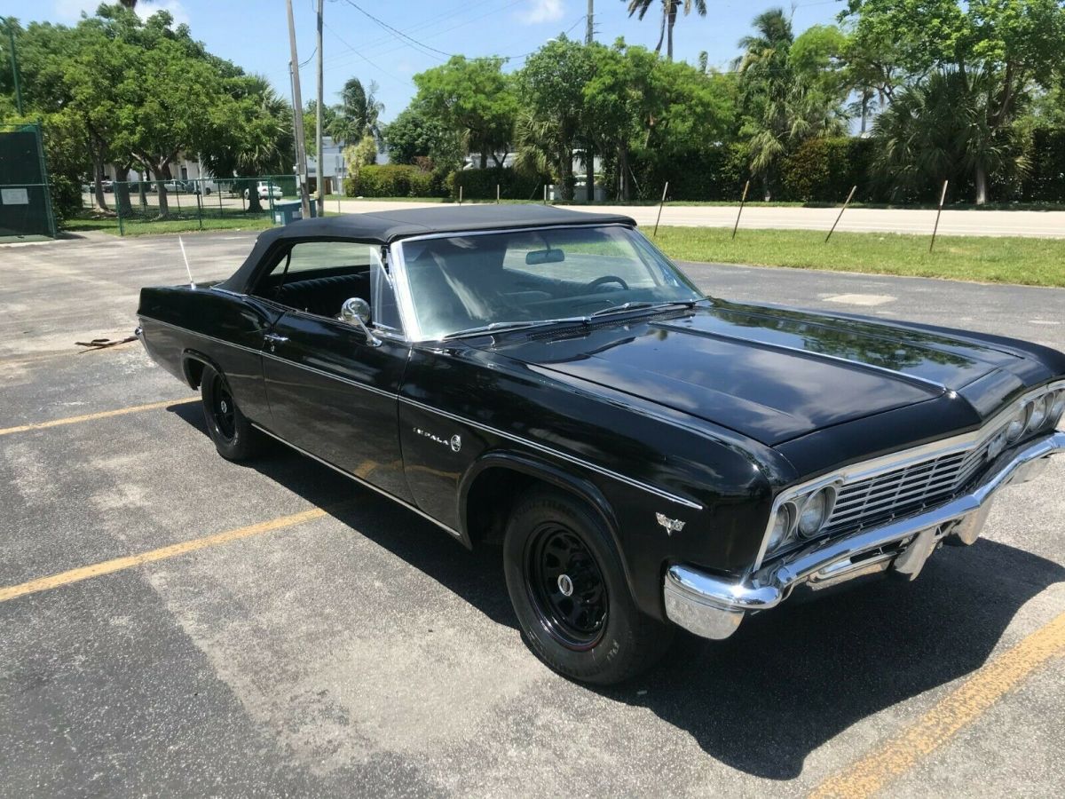 1966 Black Chevrolet Impala Convertible