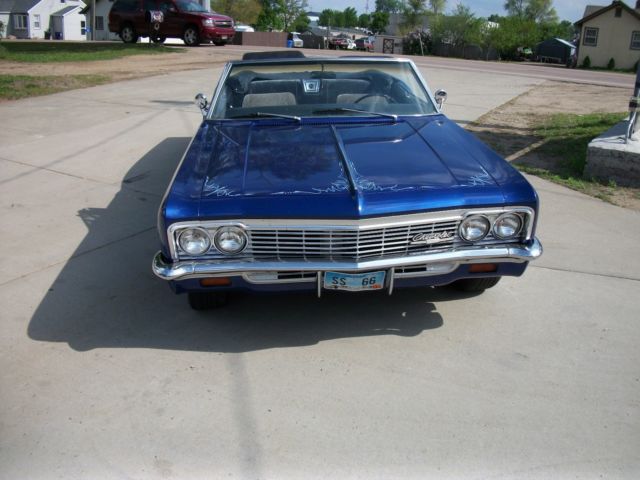 1966 Blue Chevrolet Impala Convertible