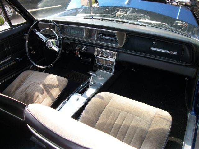 1966 Blue Chevrolet Impala Convertible